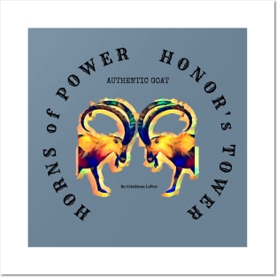 Horns of Power, Honor's Tower - fighting psychedelic Goats Posters and Art